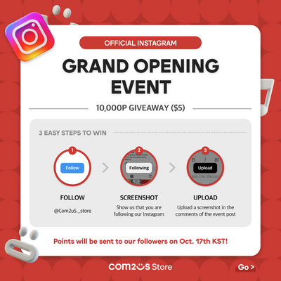 Official Instagram Grand Opening Follow Event