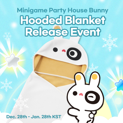 Minigame Party House Bunny Hooded Blanket Release Event