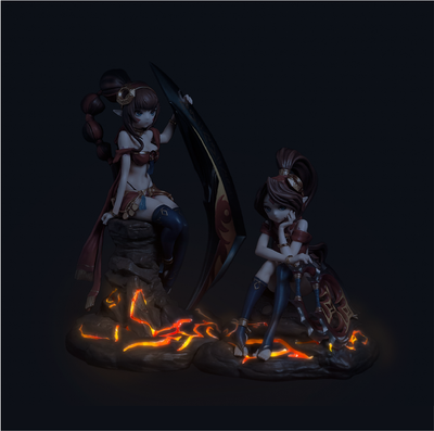 [Summoners War] Twin Figures (Shaina, Maruna) - Com2uS Store